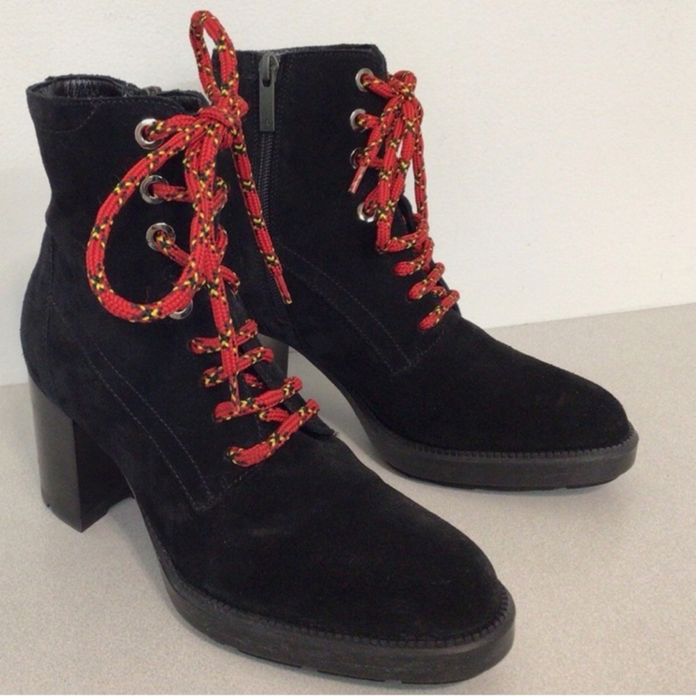 AQUATALIA BLACK SUEDE PLATFORM ANKLE BOOTS SIZE 6.5M Excellent condition - Picture 3 of 10